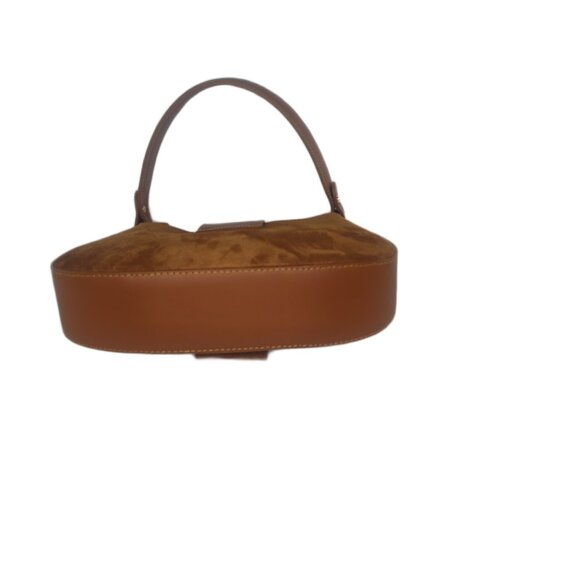 Genuine Charlie Leather “Stazalina” Small Handbag & Crossbody–Cognac/Brown-NWT - Picture 5 of 13